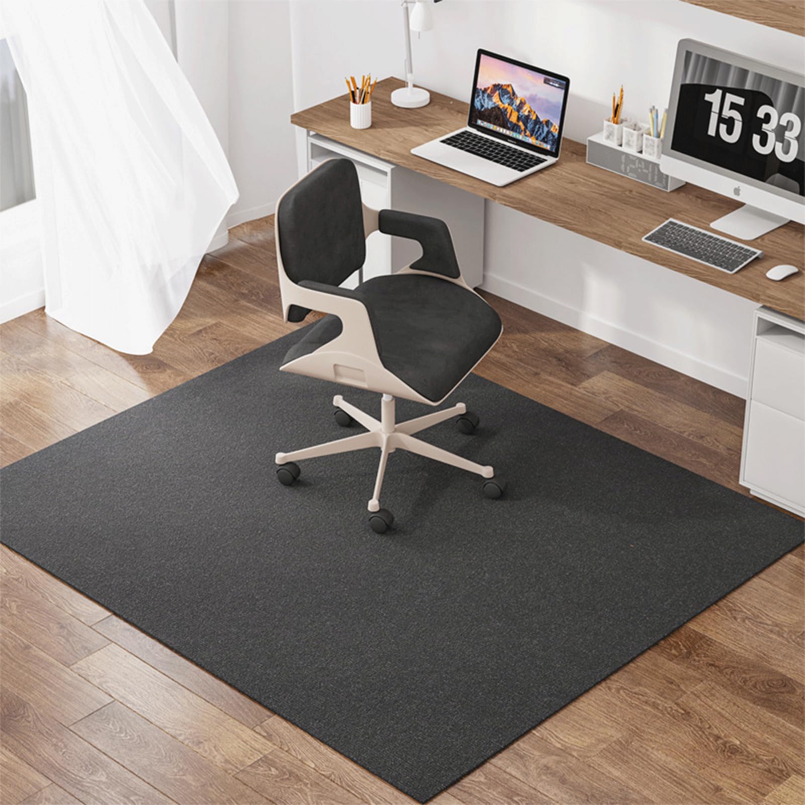 Rutschfeste Gaming-Stuhlmatte 140x160 Cm - Bodenschutzmatte Für Bürostuhl & Gaming Chair, Kratzfeste Stuhlunterlage Für Hartböden, Laminat & Parkett
