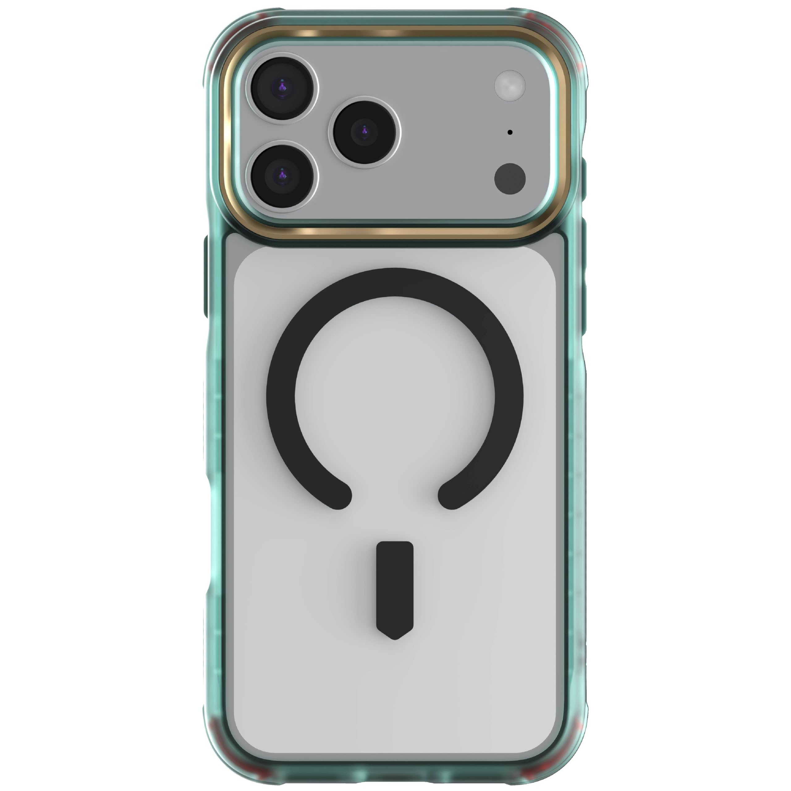 Ghostek Covert iPhone 17 Pro Max Clear Case - Compatible with MagSafe Accessories, Shockproof Silicone, Minimalist Phone Cover (6.9 Inch, Teal)