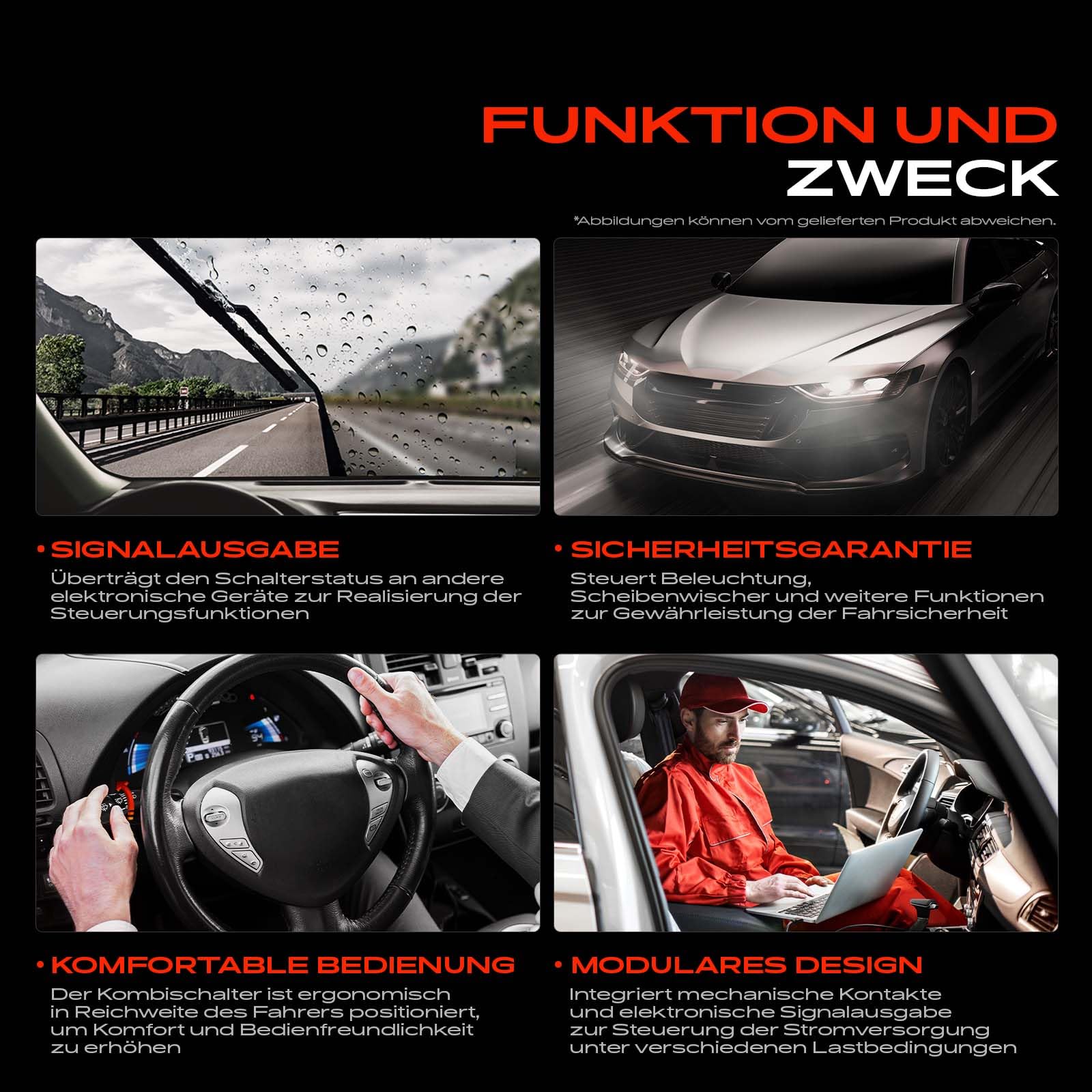 Frankberg Lenkstockschalter Kompatibel mit B-Max JK 1.0L-1.6L 2012-2024 Fiesta 1.6L 2010-2024 Tourneo Courier B460 MPV 1.0L 1.6L 2014-2024