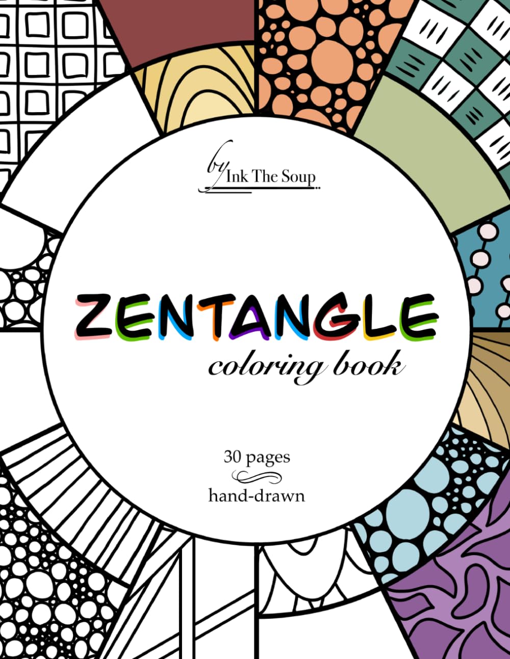 Zentangle Coloring Book - 30 Pages: Relaxing, Detailed Illustrations for Adults and Kids