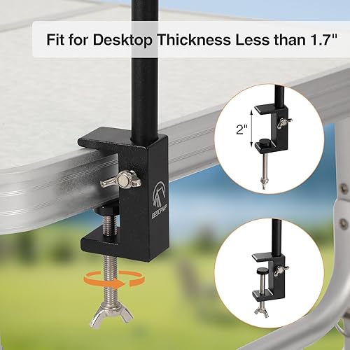 Miniatura 4 de REDCAMP Farol plegable de 72 pulgadas de alto con estacas y ganchos, postes de lámpara plegables de aleación de aluminio ultraligeros portátiles