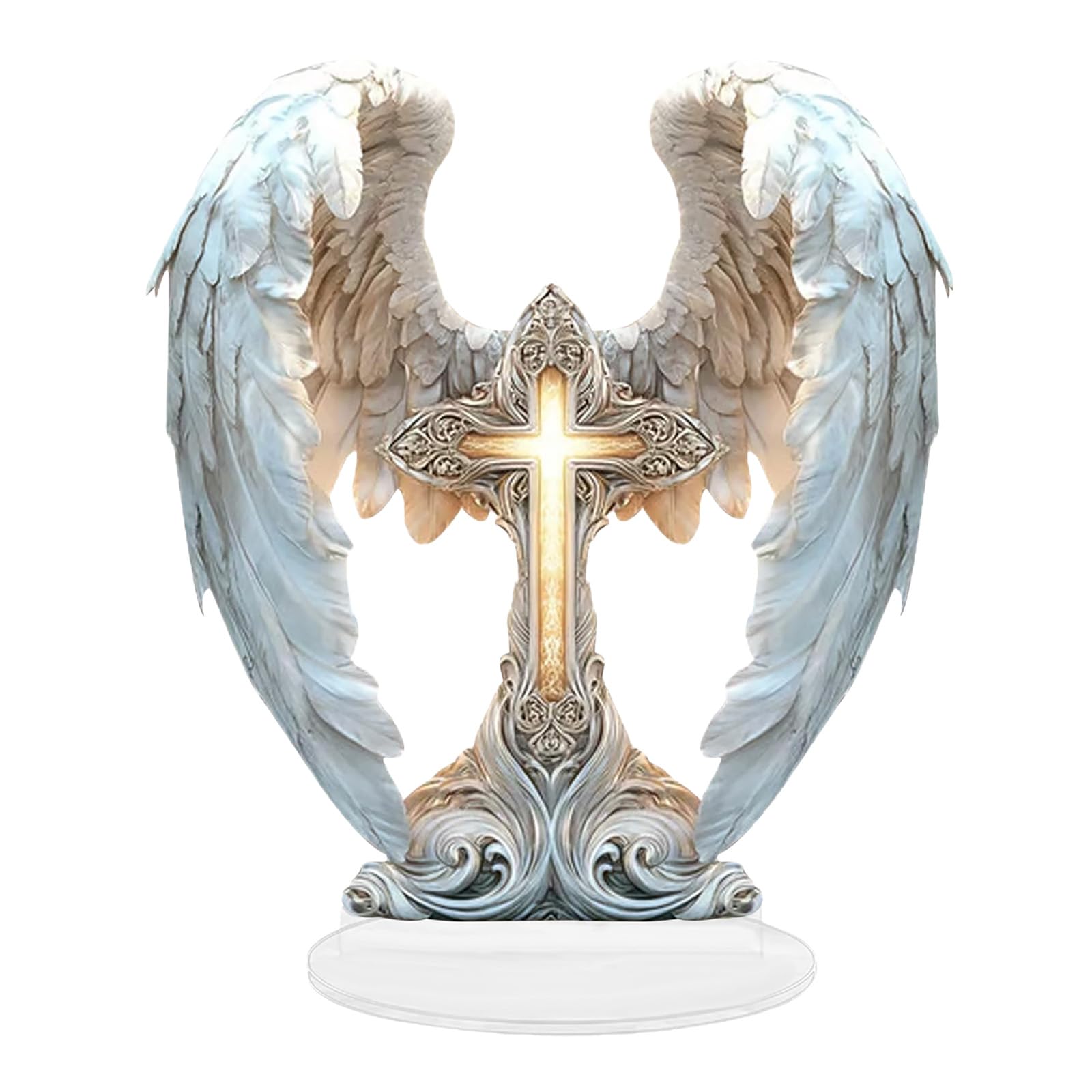 PYRIAMORE Figure Car Ornament Clear Acrylic Figurine Center Console Decoration for Interior, Home, Desk Rear View Hanging Ornament Auto Interior Decoration