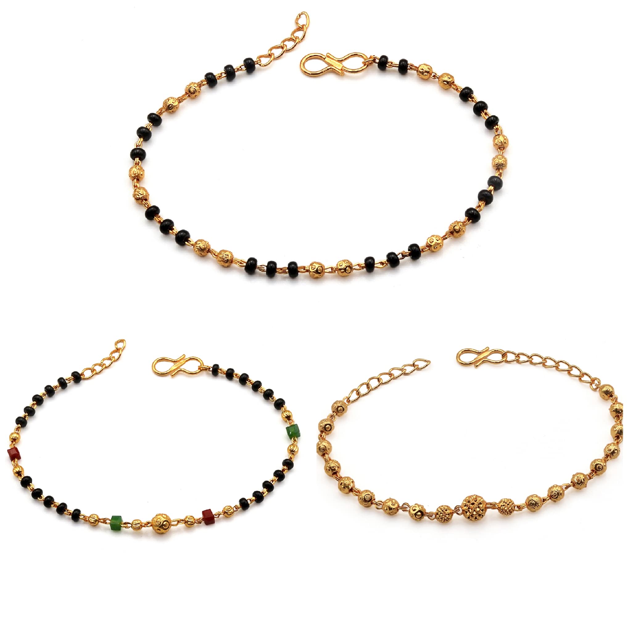 JHB Gold Plated Hand Bracelet Combo For Women