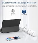 Desk Clamp Power Bar USB C 40W,4 PD 20W USB C,Desk Edge Mount Power Strip, 5 AC Outlets Surge Protector,Fit 1.96" Tabletop Edge,ETL Listed (White, 5 Outlets)