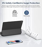 Vista 3 de Jgstkcity Regleta de alimentación USB C, estación de carga rápida total de 40 W, 4 puertos USB C PD de 20 W, protector de sobretensiones de montaje