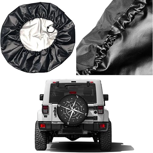 Miniatura 5 de Foruidea Symbol Compass - Cubierta de neumático de repuesto a prueba de polvo, para remolque, RV, SUV y muchos vehículos de 16 pulgadas