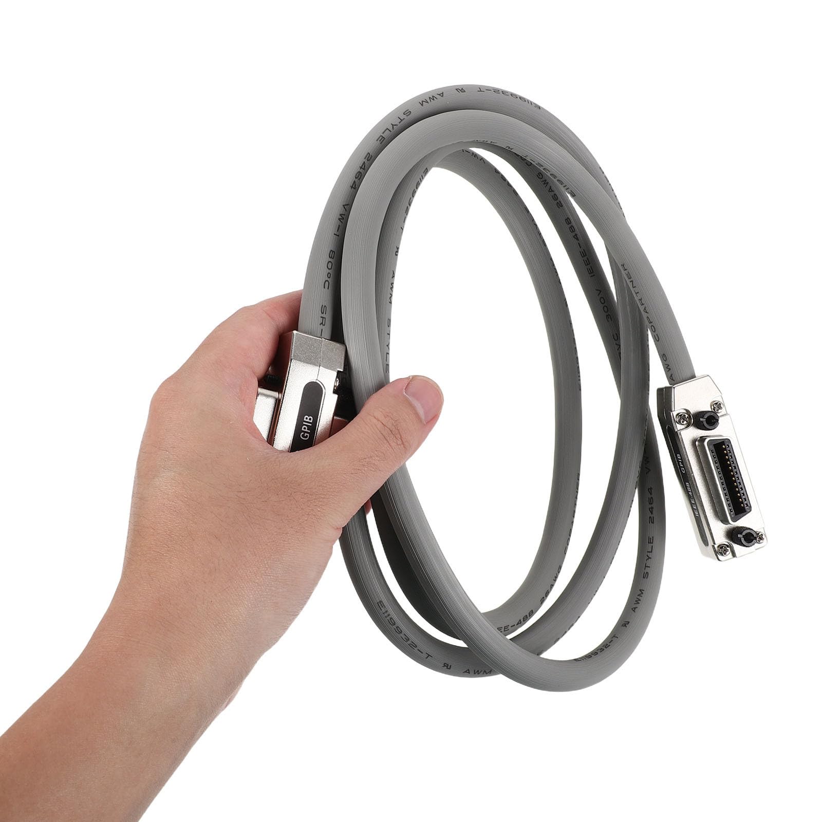 Hemobllo Cable Gpib Ieee-488 de 24 Pines de 2 Metros con Conector Metálico