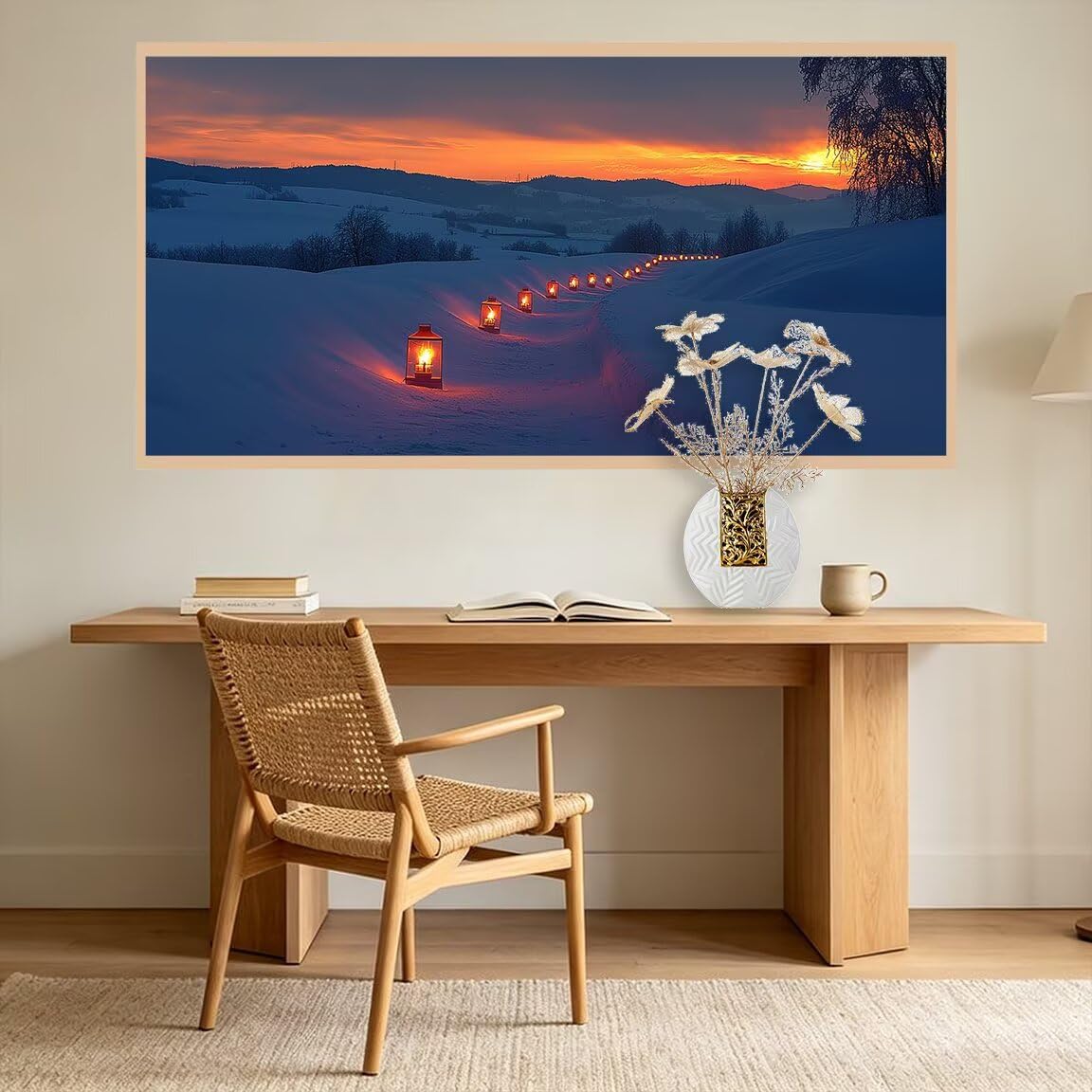 Diamond Painting Winter, Diamond Painting Erwachsene Groß 120x60cm -0394