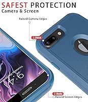 Vista 3 de Diverbox Funda diseñada para iPhone 8 Plus y iPhone 7 Plus con protector de pantalla, resistente a los golpes, resistente a los golpes, para Apple