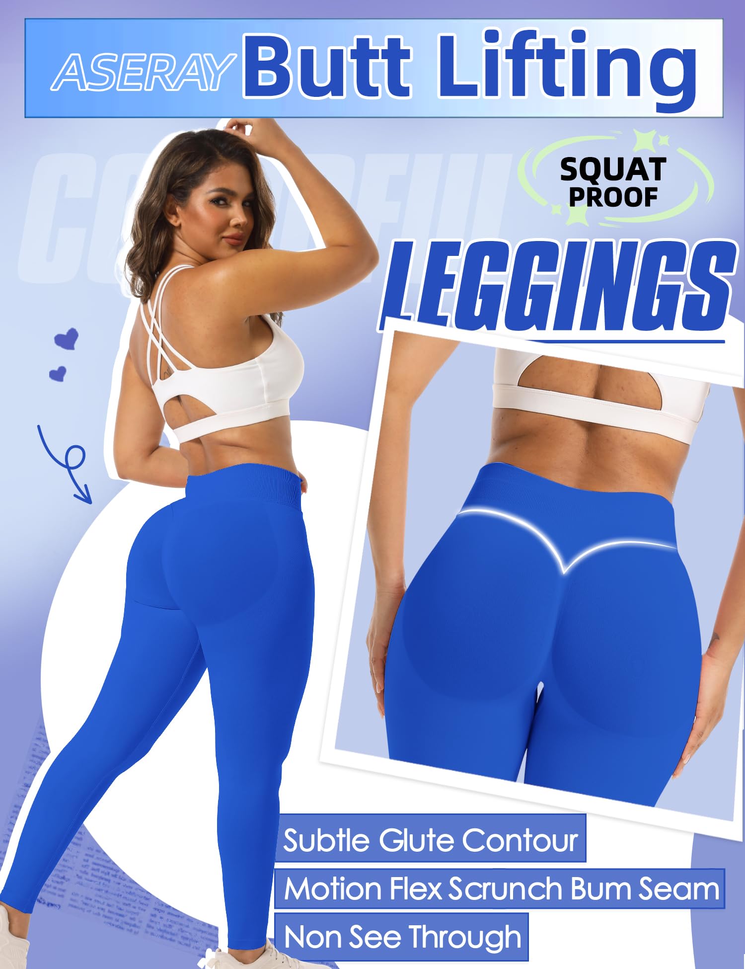 Leggings sin costuras con levantamiento de glúteos para mujer, leggings de entrenamiento para gimnasio, control de abdomen, pantalones de yoga