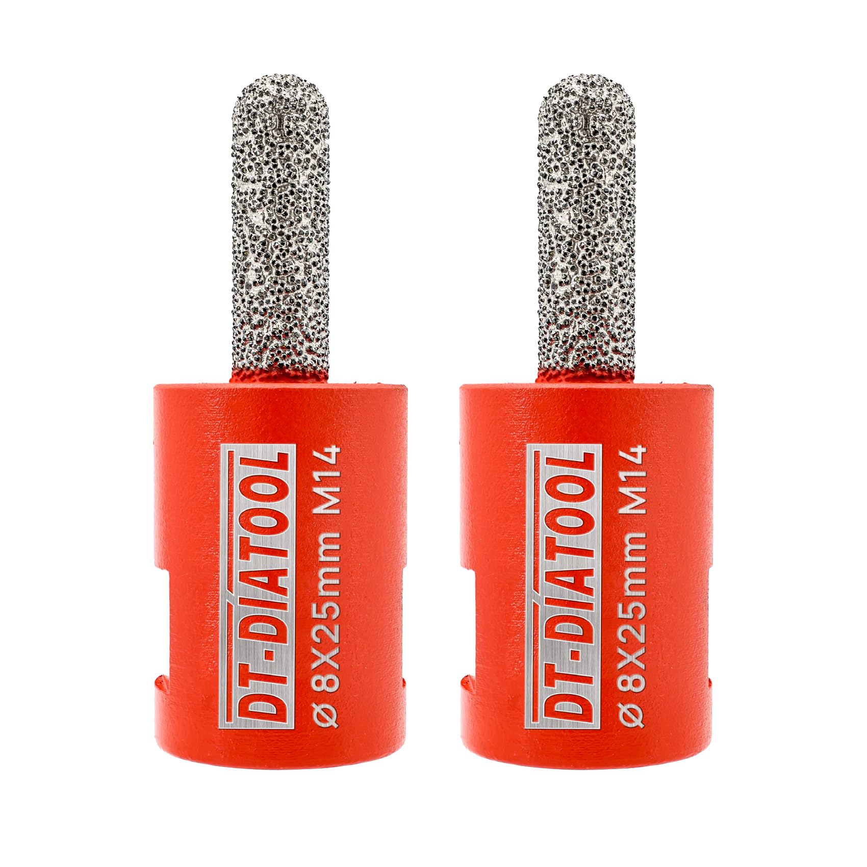 DT-DIATOOL Diamond Mortar Raking Bit for Brick Joints Stone Masonry Granite Diameter 8x25mm, M14 Thread Router Bit 2pcs
