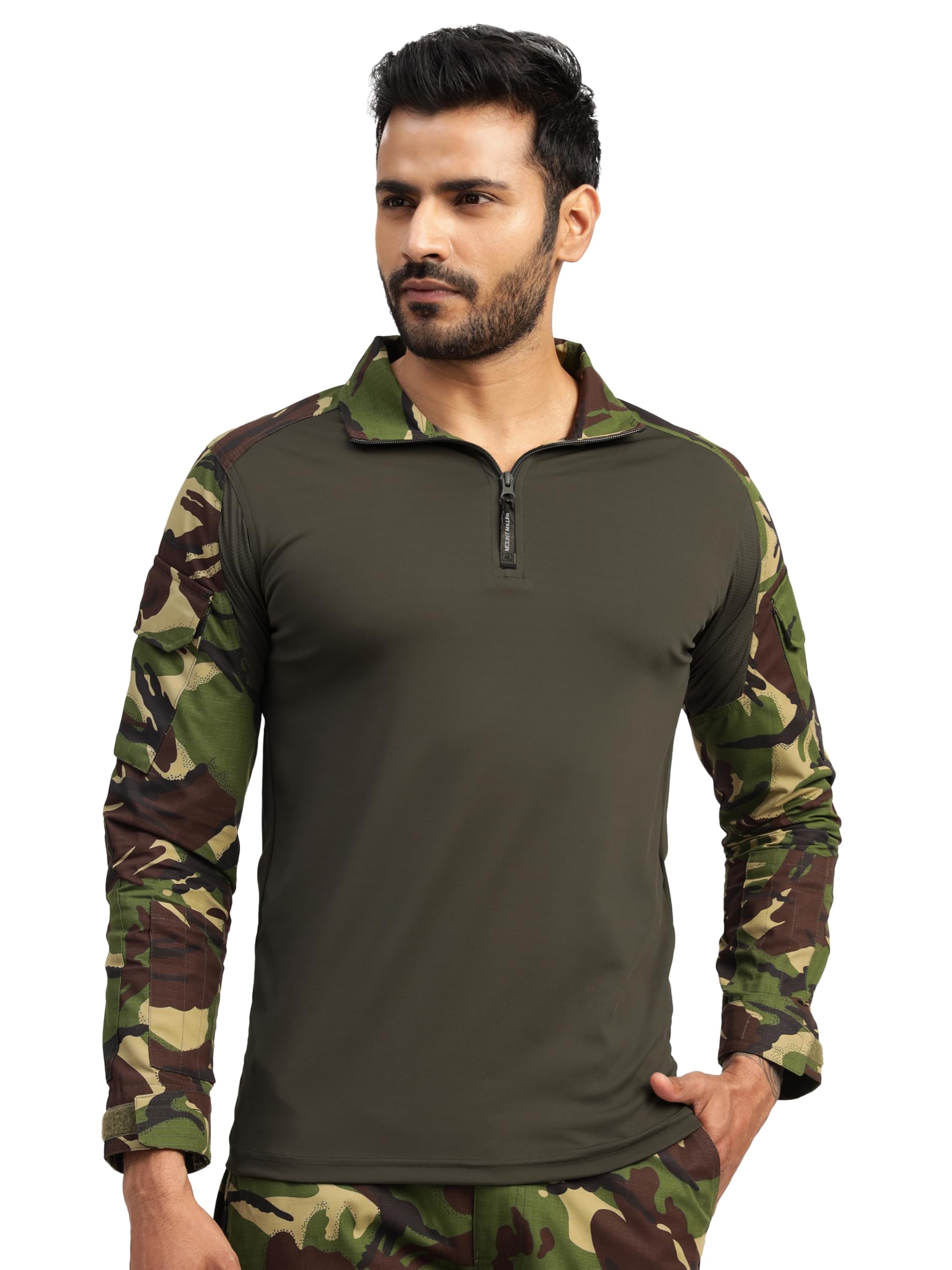 Mens Full Sleeve Ripstop Tactical Polo T-Shirt | UV Protective| Ideal for Hiking & Trekking, Outdoor