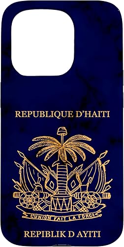 Vista 31 de iPhone 13 Pro Haití, haitiano, pasaporte de Haití, bandera de Haití. Funda