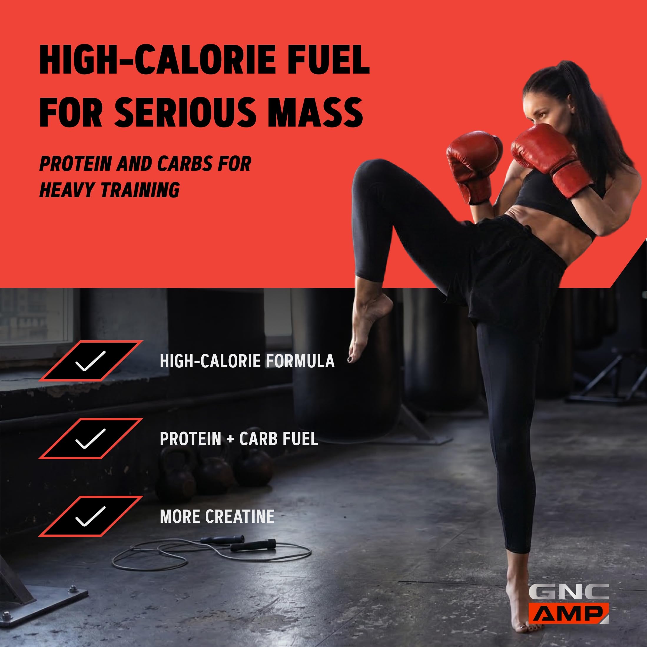 GNC AMP Mass XXX with MyoTOR, Strawberry, 96.1 oz, 13 Servings — Amazon image 2