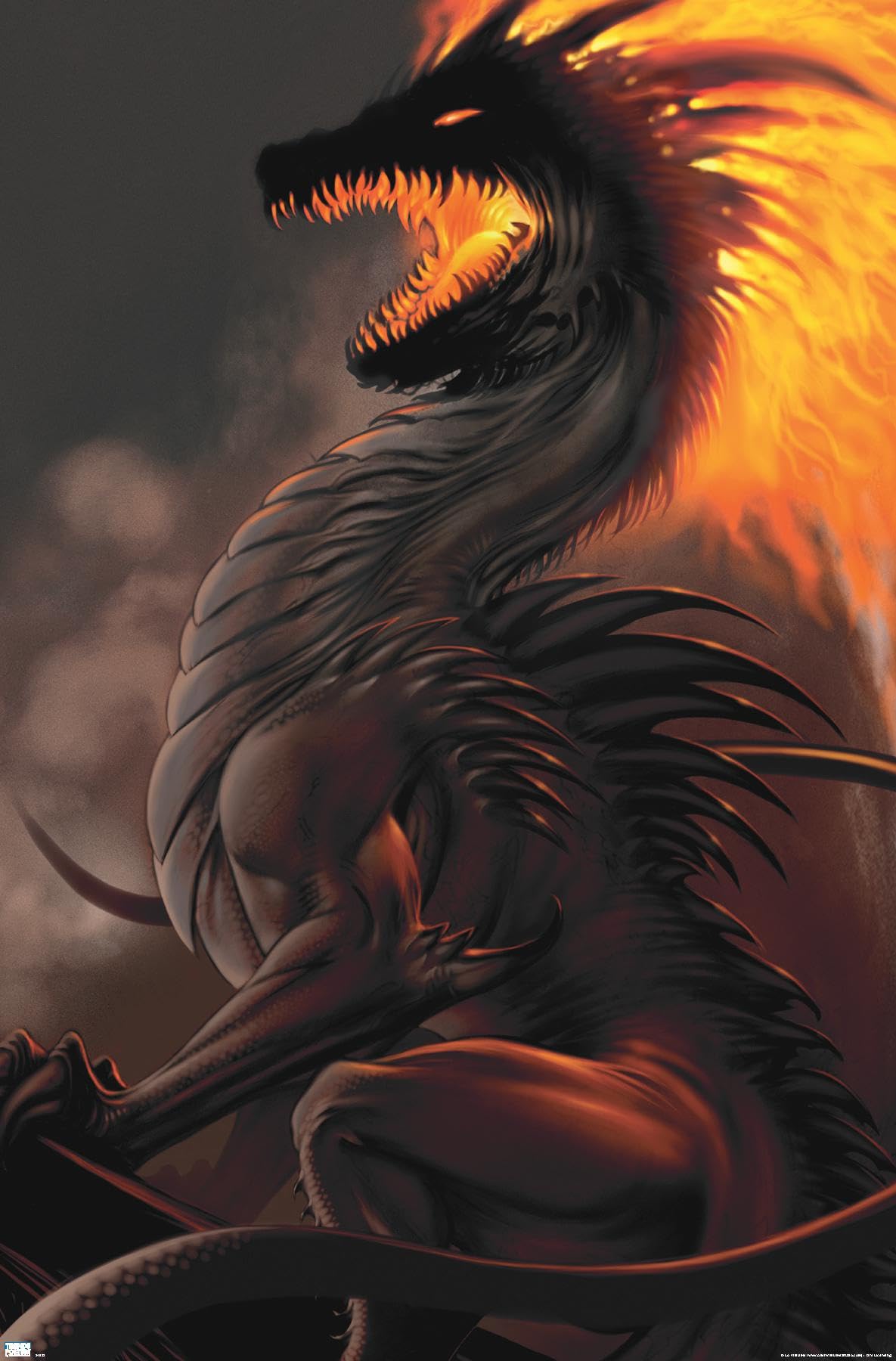 Trends International LA Williams - Belial Dragon Wall Poster, 34L x 22.4W, Unframed Version