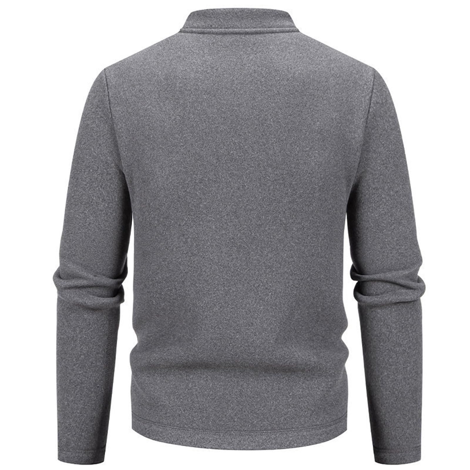 Trachten Janker Herren, Herren Cardigan, Herrenstrickjacke Knopfleiste Strickwaren Hochgeschlossenes Warme Trachtenjanker Dicke Feinstrike Hemd Jacke Solid Basic Jacke Lässig Weiches