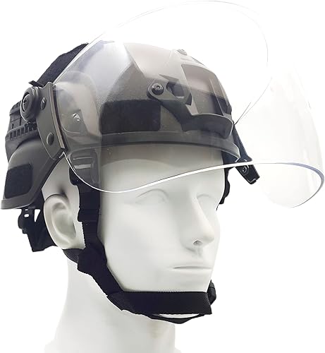 Miniatura 2 de Casco táctico ACH Airsoft con visera transparente de cara completa, protector protector MICH 2000 modo para paintball al aire libre CS Wargame