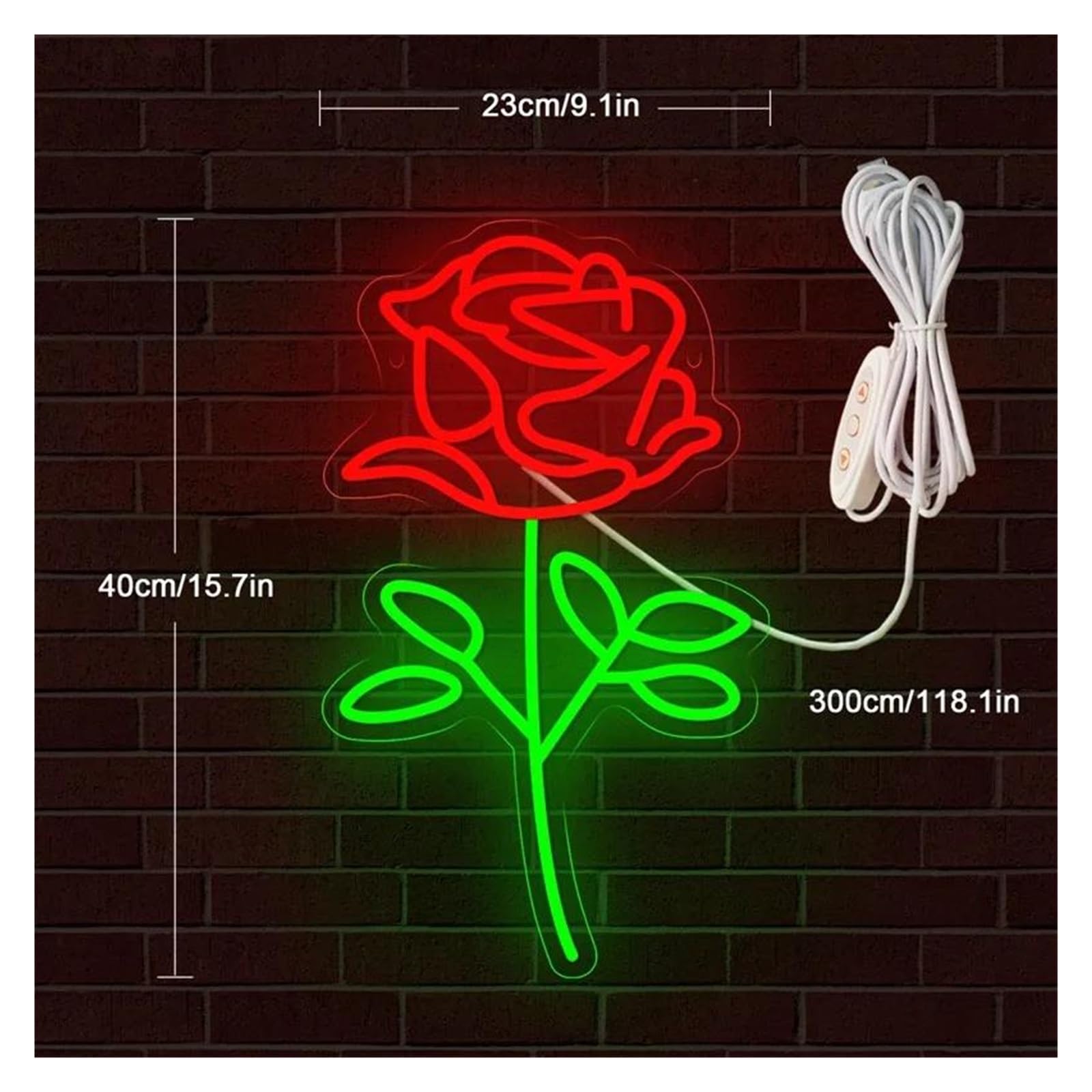 Luz de Diseño de Digital Lámpara De Noche LED De Neón Con Flores Rosas, Letrero Acrílico USB Para El Hogar, Dormitorio, Sala De Estar, Bar, Fiesta, Boda, Decoración De Pared