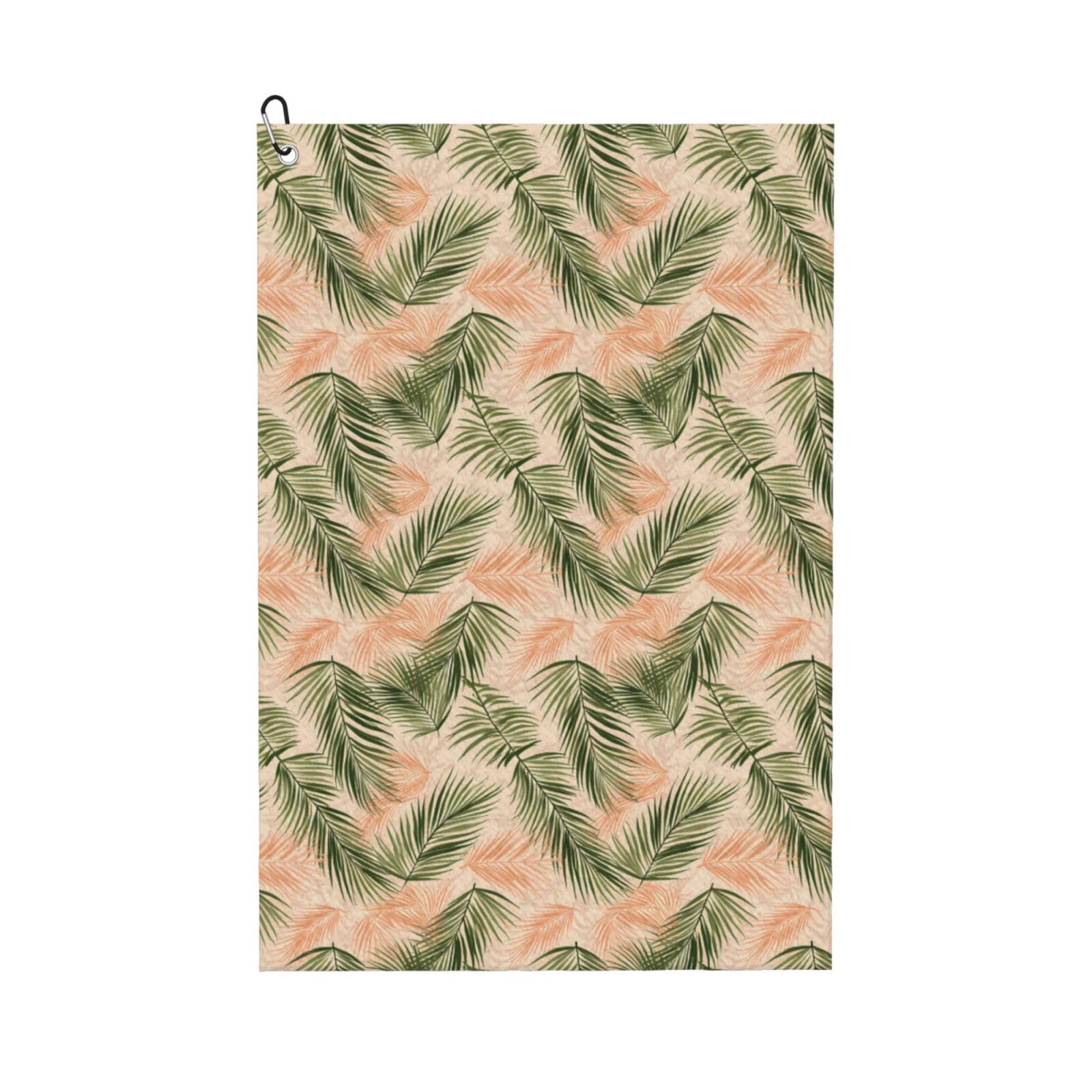 Oudrspo Tropical Palm Leaves Aesthetic Print Multi-Functional Golf Towel | Absorbent Quick Drying 16x24in