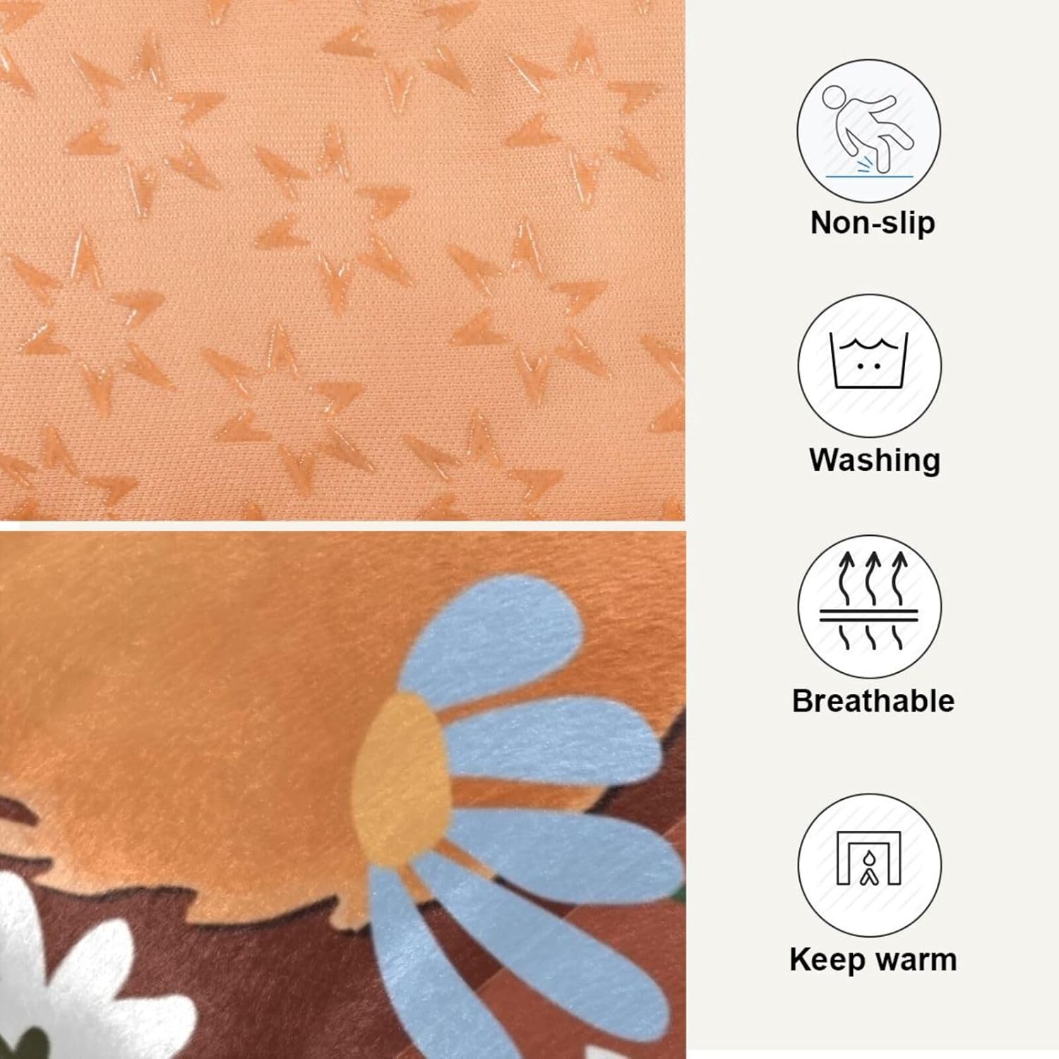 review Colorful Flower Fox Fall Dog Cat Pet Bed Anti-Slip Dog Kennel Couch Cushion Outdoor Puppy Bed Crate Pad Washable Dog Beds Mat for Indoor Large Medium Small Dogs Cats Sleeping Pets