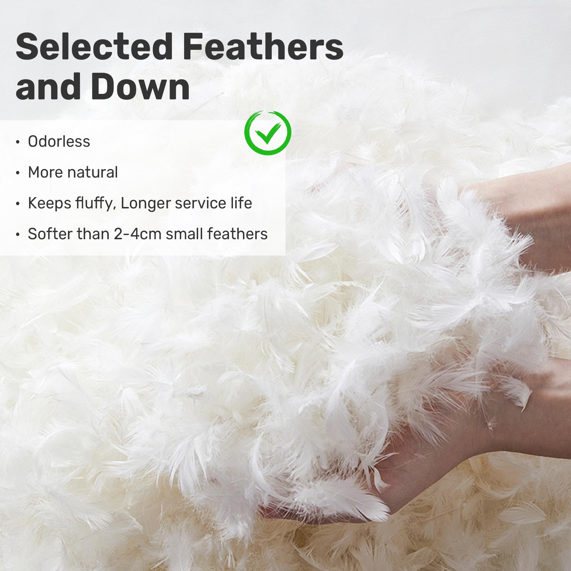 Deodar Piumino in Piuma d'Oca Matrimoniale Invernale 200x200 | 420gr/m² in Piumino e Piume per 4 Stagioni | Tessuto Puro Cotone | Lavabile | Certificato Öko-Tex e RDS | Bianco
