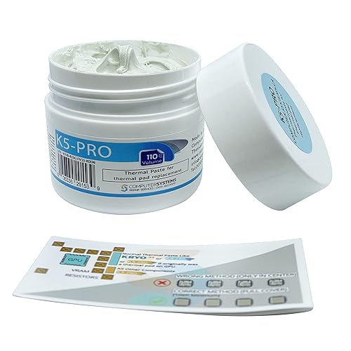 K5 PRO - Pasta térmica viscosa de 3.88 oz para repuesto de almohadilla térmica líquida compatible con Apple iMac, Asus ROG, Acer Nitro, portátiles