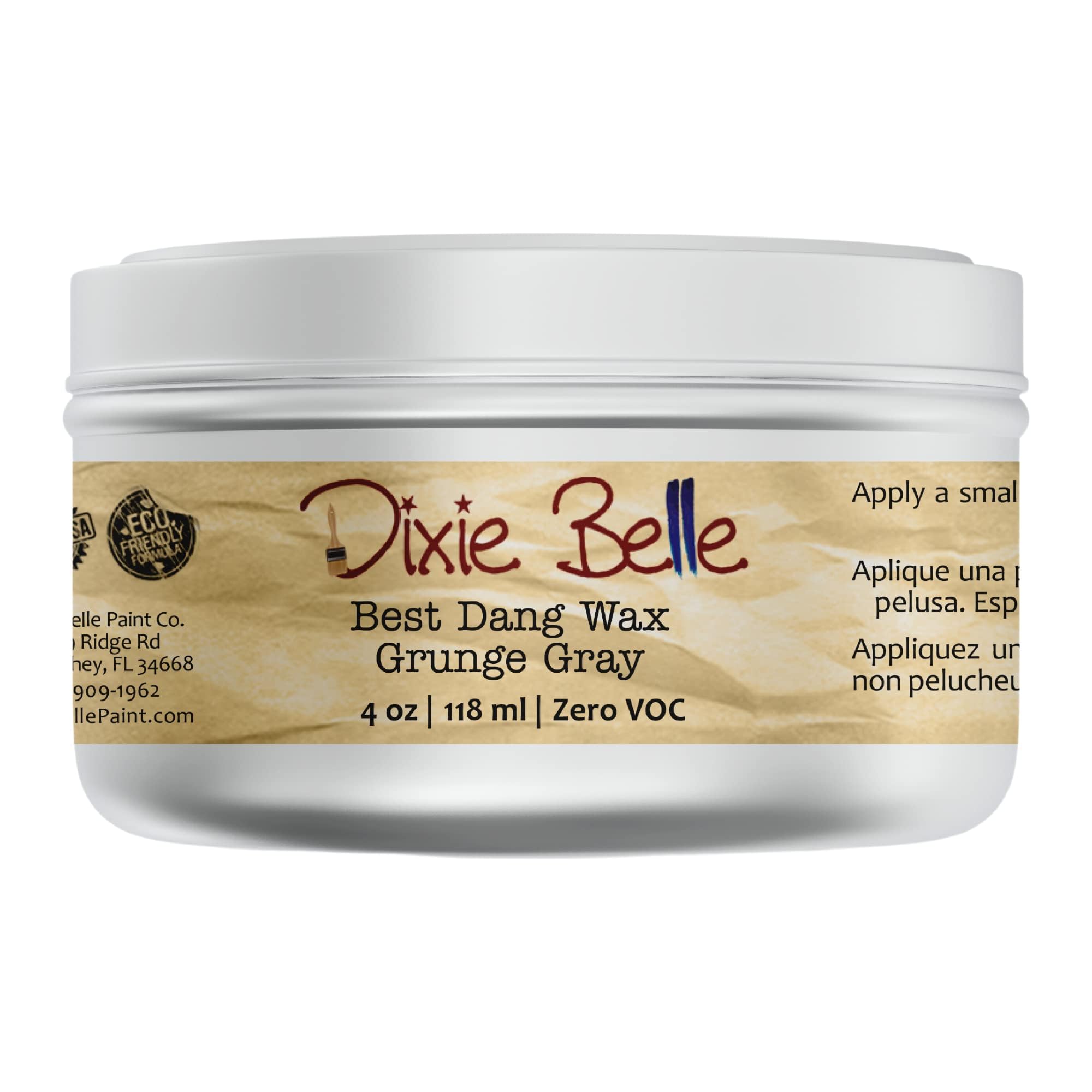 Dixie Belle Paint Company | Best Dang Furniture Wax (4oz, Grunge Gray) | DIY Furniture Finishing Wax | Chalk Paint Protection | Antique DIY