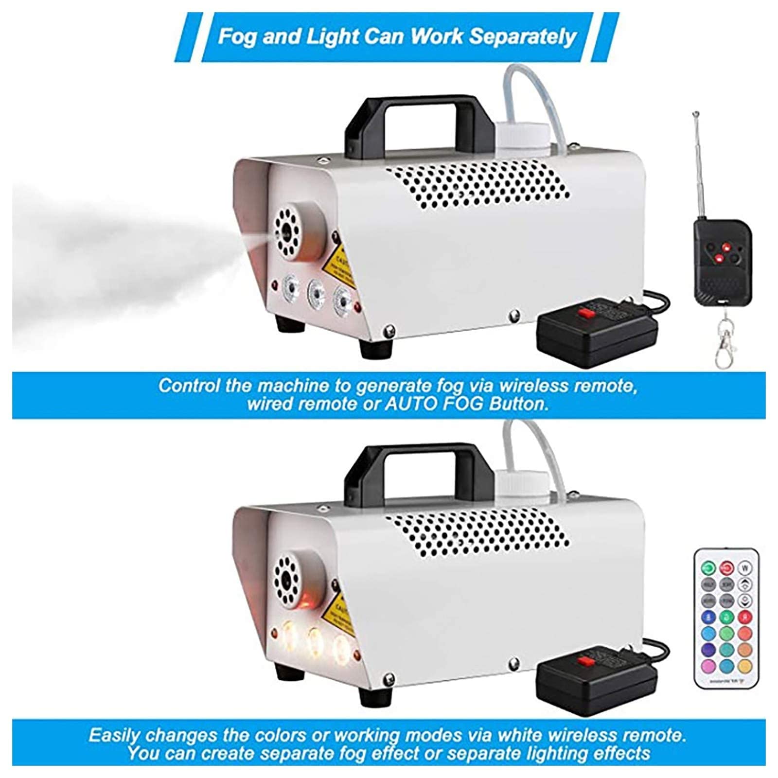 Machine à Fumée 500W – Télécommande – Effet Brouillard Multicolore – DJ Disco
