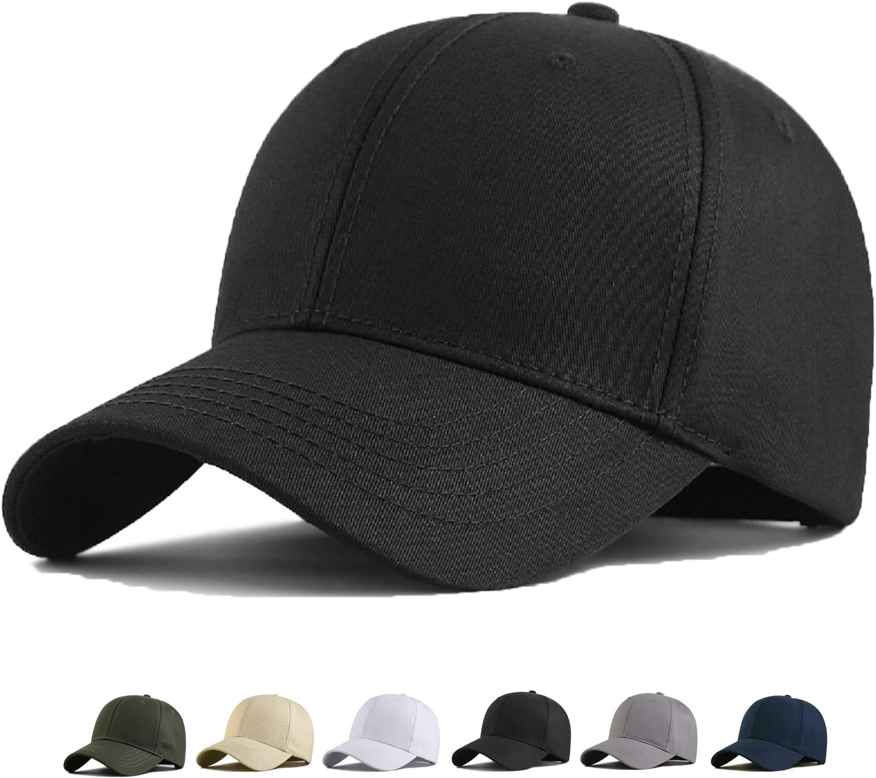 Oversize Baseball Cap XXL Big Head Hats for Men Large Head Hats Dad Hat Adjustable 23.6"-26.8"