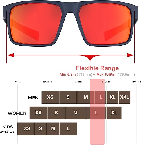 Miniatura 2 de QoolTimes - Gafas de sol polarizadas para hombres y mujeres 100 protección UV con funda bolsa y correa
