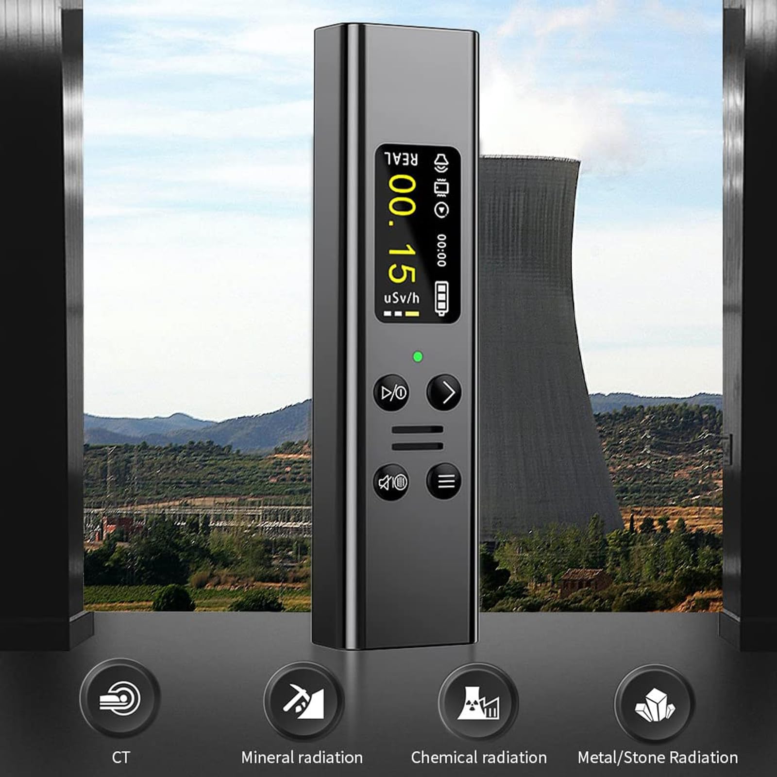Monitor della qualità dell'aria con display TFT - Rilevatore di radiazioni EMF, formaldeide e inquinamento, dosimetro personale per beta in tempo reale, gamma, test a raggi X