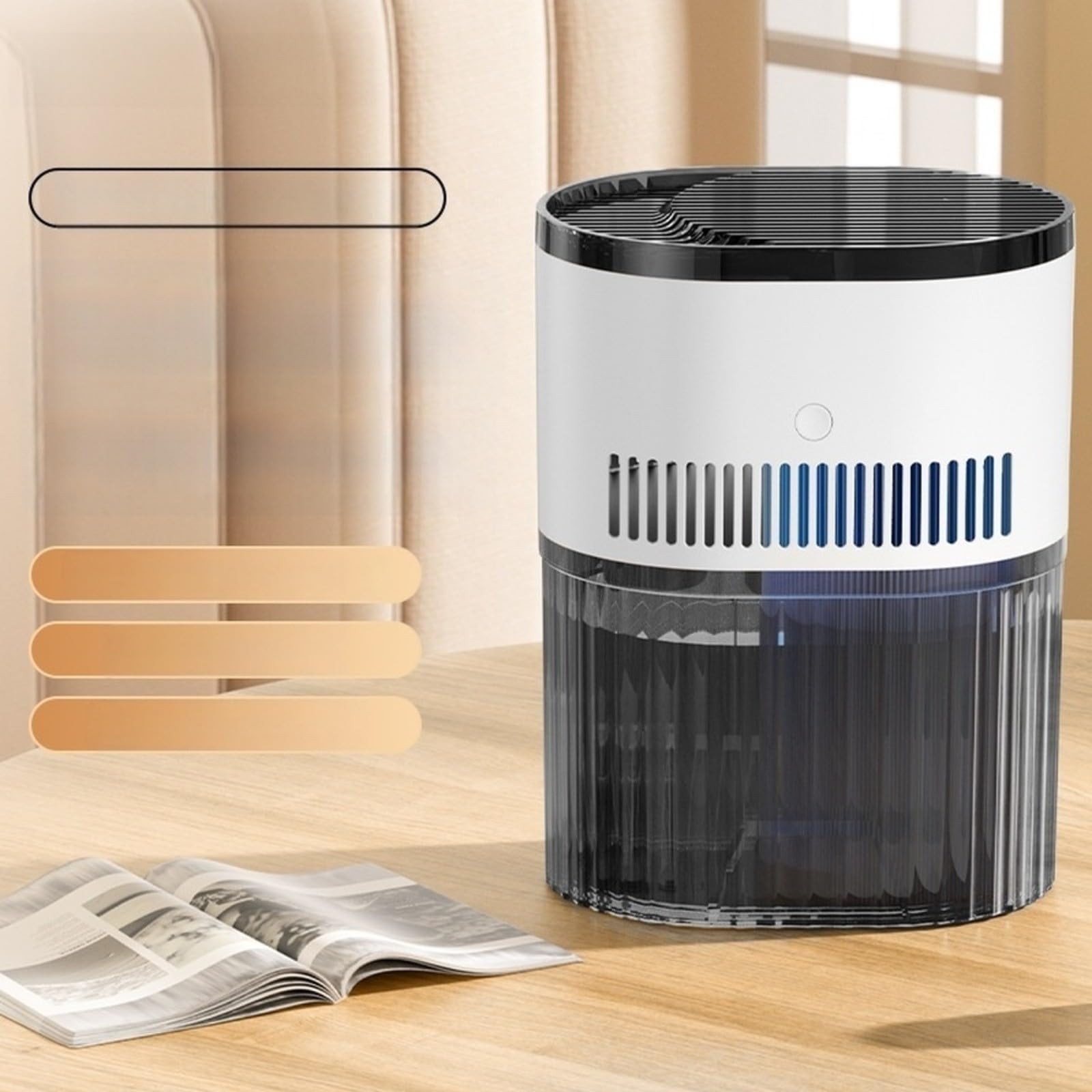 Umidificatore senza nebbia Usb-C da 3L con tecnologia evaporativa, filtro resistente ai microbi e livelli di umidità regolabili per uso domestico e ufficio (B)