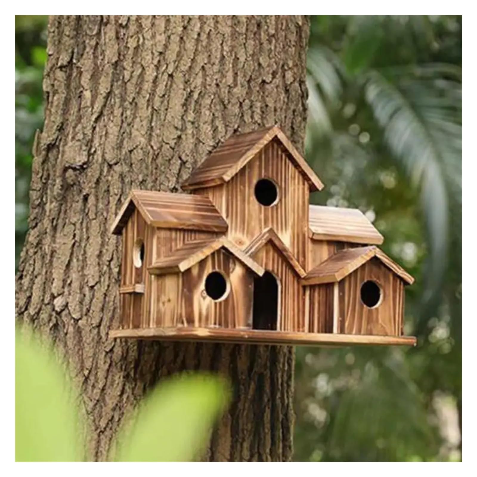 Nistkasten Vogelnest aus Holz for den Außenbereich, Vogelhütte, Kolibri-Haus for Zuhause, Basteln, Wildvogelnest, Garten, Vogelhaus-Dekoration