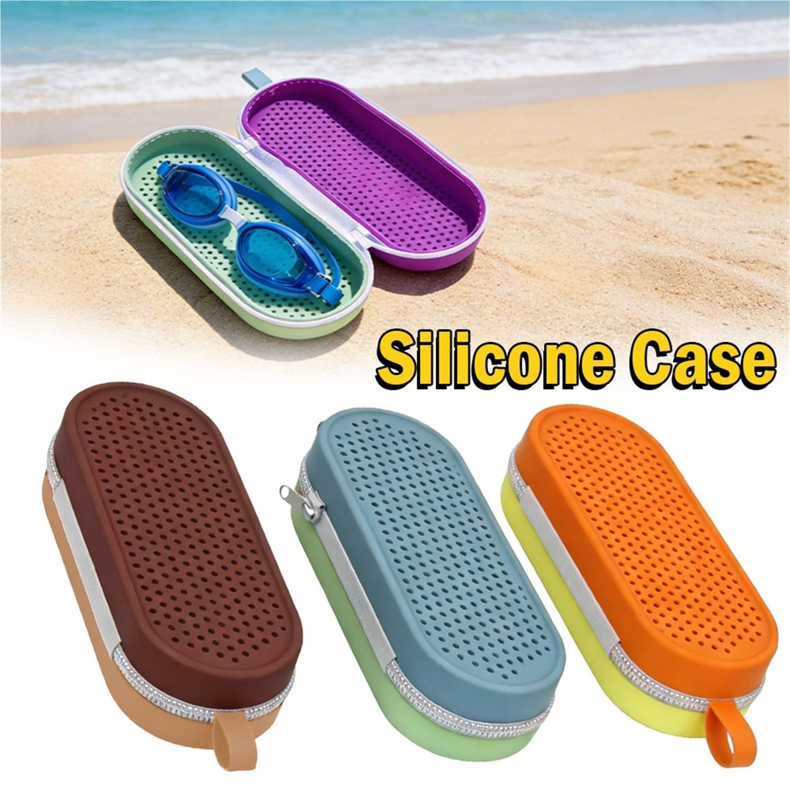 Custodia in Silicone Occhialini Nuoto Scatola protettiva for occhiali in silicone