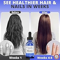 Vista 6 de HoneyCombs Biotina líquida, vitaminas para el cabello y las uñas para mujeres, hombres y niños, gotas B7 de alta potencia 500% DV, líquido