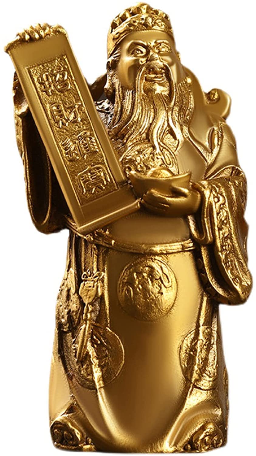SBCGFY Feng Shui Statue,Cai Shen Statue Figure, God Of Wealth Feng Shui Sculpture, God Of Fortune Home, Office, Desktop Decoration, Prosperity Gift, Blessing Gift