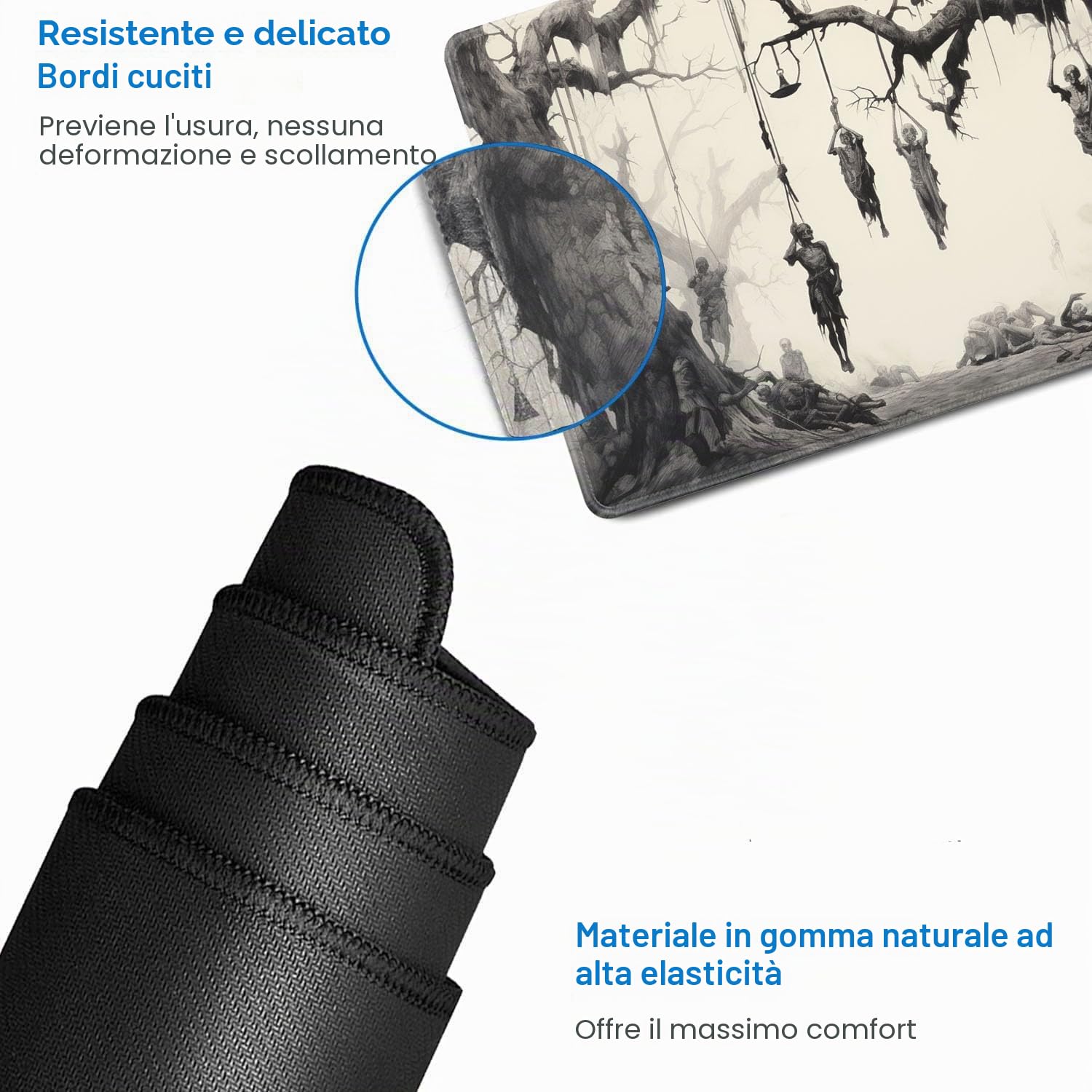 JVGFYNKL MTG - Tappetino da gioco + custodia da viaggio con coulisse + 6 contatori di dadi, per giochi di carte collezionabili da tavolo o tappetino per mouse grande, gomma antiscivolo, 61 x 35,6 cm