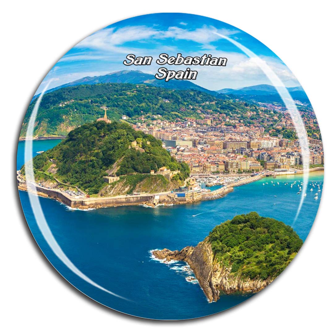 Weekino Spain Mount Urgull San Sebastian Fridge Magnet 3D Crystal Glass Tourist City Travel Souvenir Collection Gift Strong Refrigerator Sticker