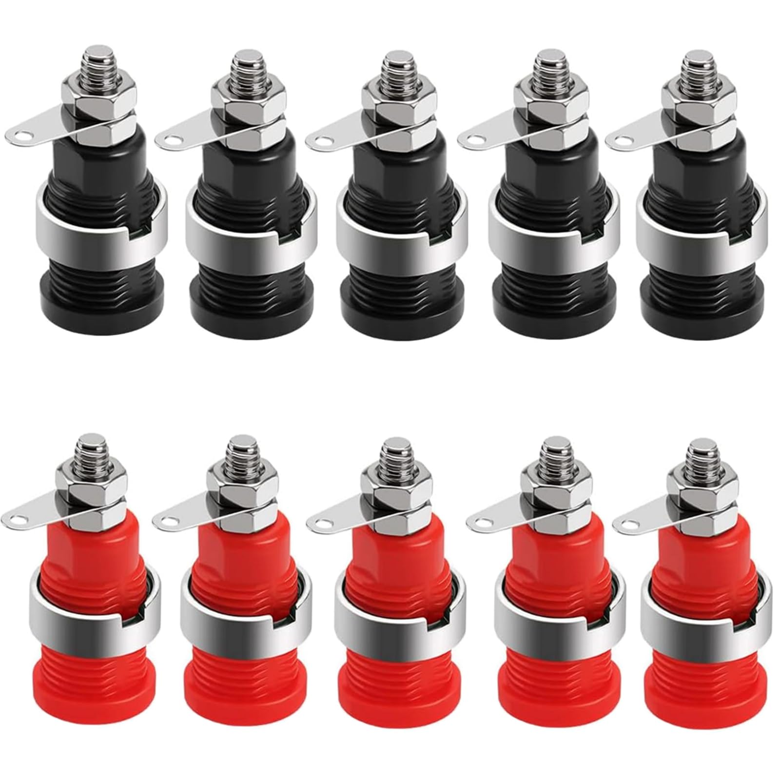 10 Pezzi Di Sicurezza Isolata 4MM Spina A Banana Presa Jack Montaggio A 30692 - Foto 10