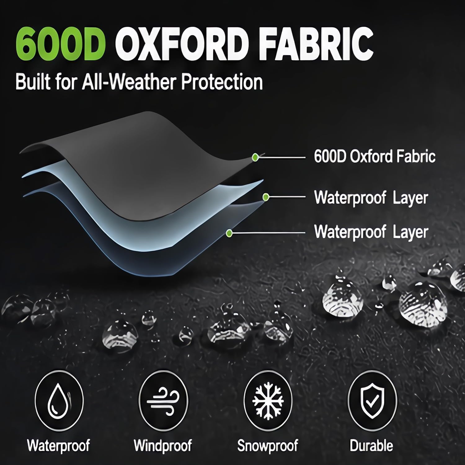 10L0L Cubierta para carrito de golf para 4 pasajeros precedente de coche, 4 lados, cubierta de lluvia transparente para todo tipo de clima, resistente al viento, a prueba de nieve