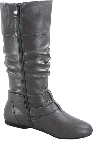 Miniatura 2 de Forever Sonny-54 - Botas de equitación para mujer con hebilla y puntera redonda