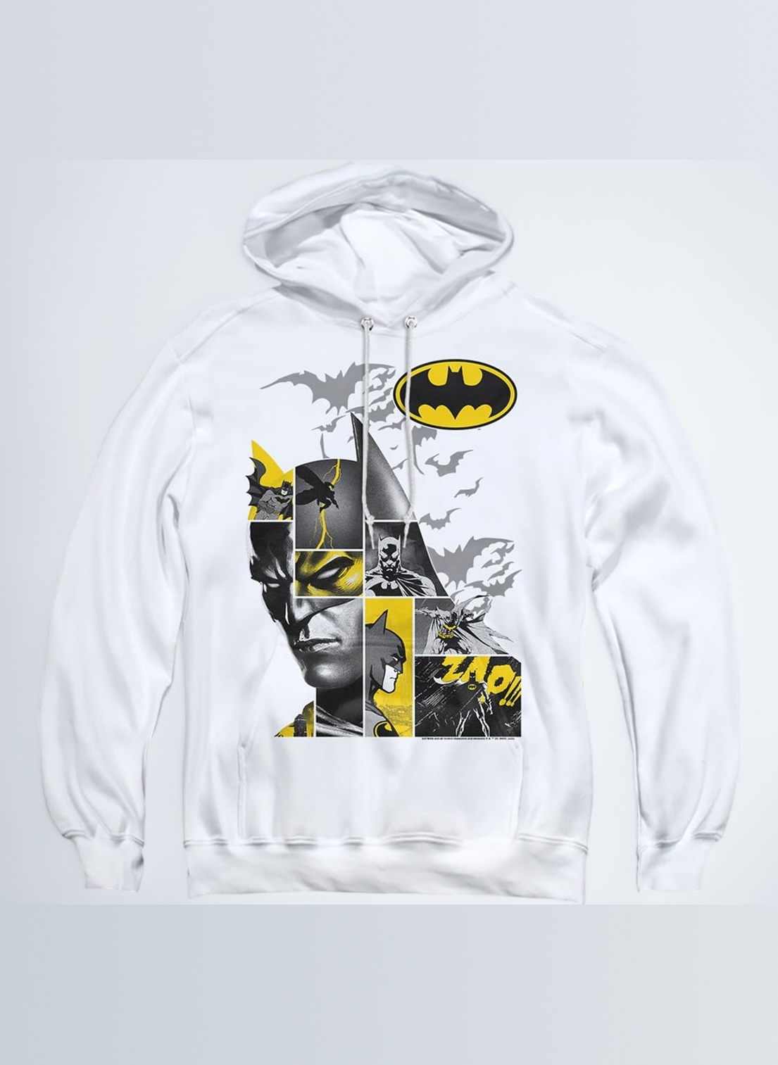 DC Comics Batman Long Live Mens Hoodie, White