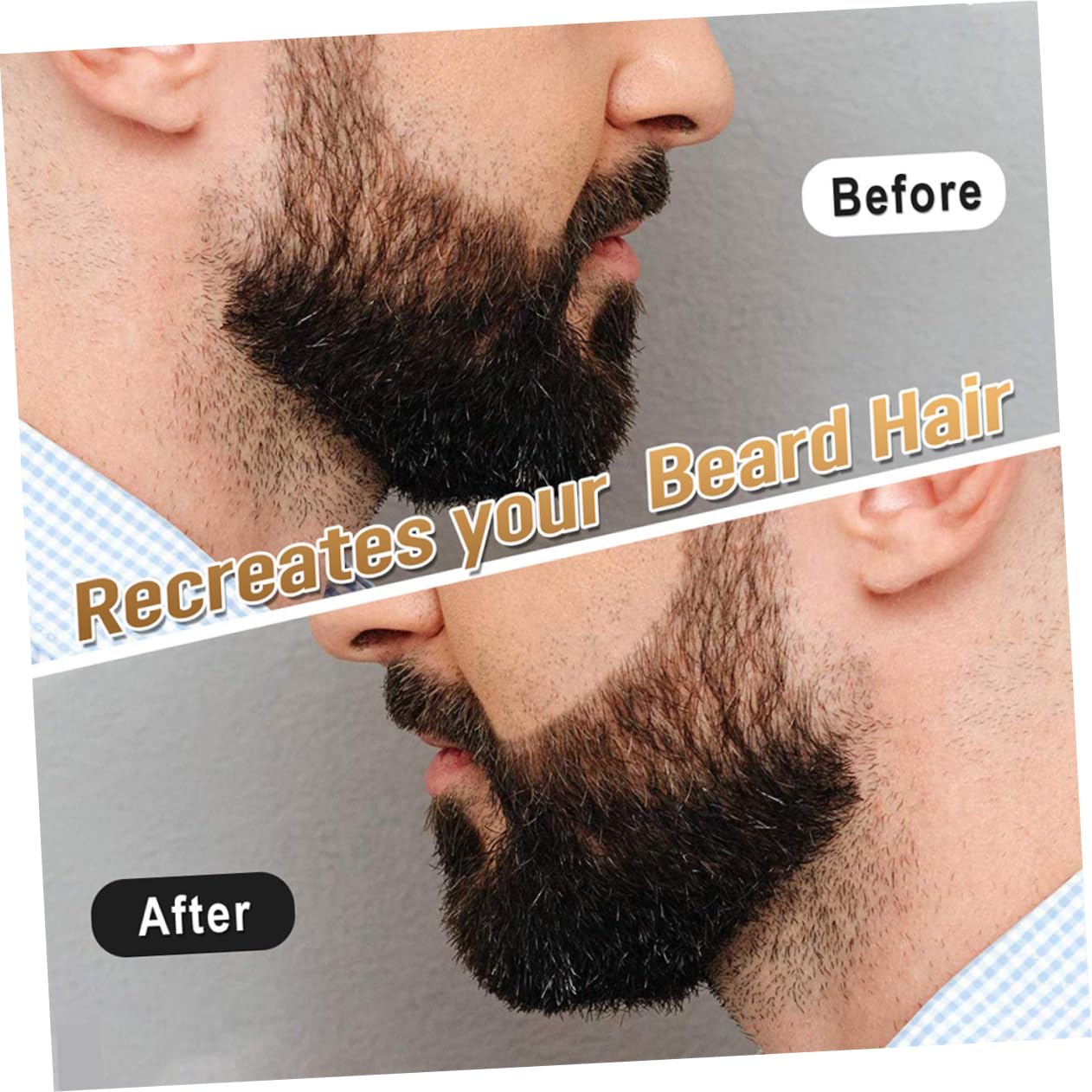 Mikinona Colorante per Barba 10ml Nero in Plastica per Sopracciglia e Barba da Uomo, Crema Temporanea Naturale per Risparmiare e Forza