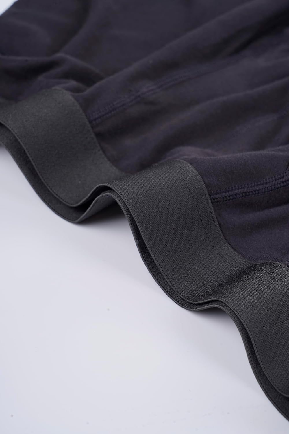 Men's Stretch Viscose Underwear Mid-waist Long Boxer Briefs Men Sports Boxers Black 5 Pack - Image 6