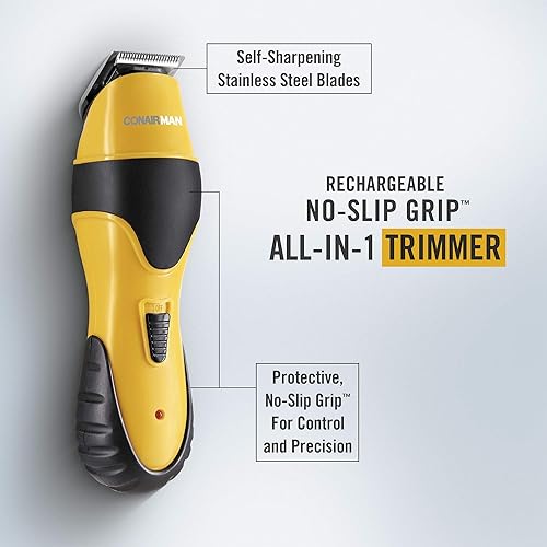 Miniatura 3 de Conair MAN - Cortadora de barba todo en uno para hombre, para cara, nariz y oído, kit de aseo de 6 piezas, inalámbricorecargable