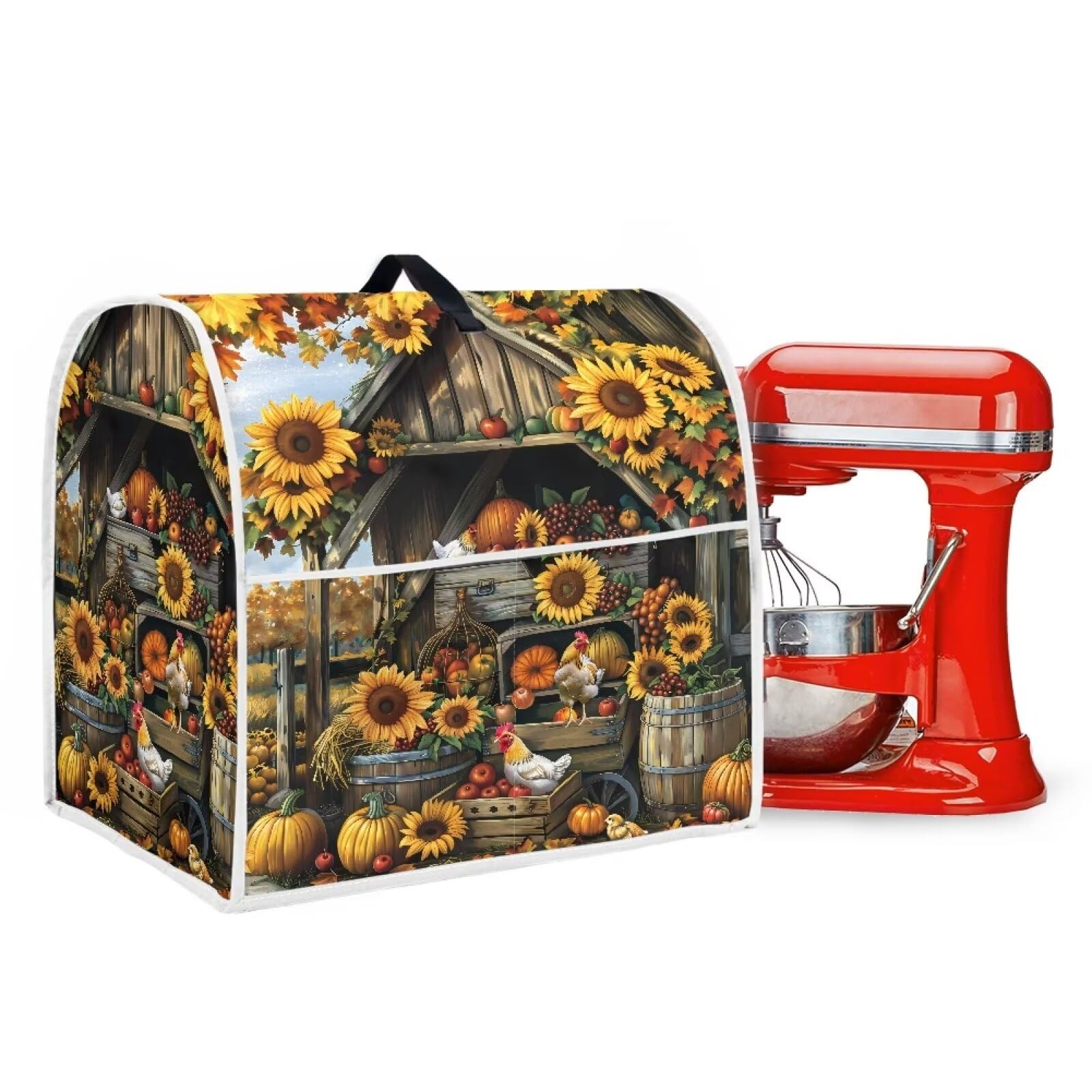 Dust Cover for Kitchen Aid Stand Mixer Cover Washable Appliance Cover Sunflower Chicken Compatible with 4.5-5 Quart Kitchen Mixer Cover Kitchen Small Appliance Decor Accessories
