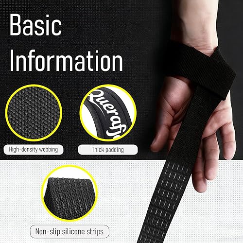 Miniatura 2 de Correas de muñeca de levantamiento para gimnasio, entrenamiento de fuerza en casa, peso muerto y movimientos de tracción, correa de levantamiento de