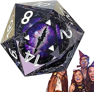 Dados Poliédricos - 20 Lados Mini Dados,dados RPG poliédricos feitos à mão com bordas afiadas e belas inclusões para estética Rossev