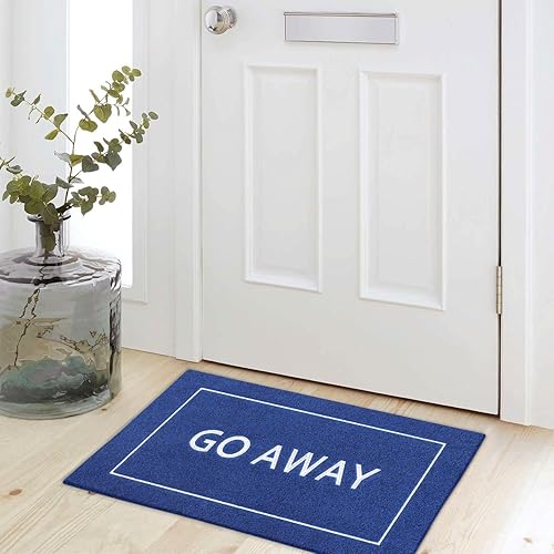 Miniatura 30 de JJUUYOU Tapete para puerta delantera, entrada exterior, duradero, tapete de bienvenida para interiores y exteriores, antideslizante, divertido