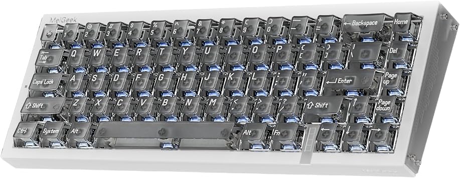 MelGeek REAL67 65% Hall Effect Magnetic Gaming Keyboard with RGB, Rapid Trigger, Adjustable Actuation for FPS & Rhythm Gamers, 8K Hz Polling Rate, 0.125ms Latency, Hot Swap, SOCD for Mac/Windows/Linux